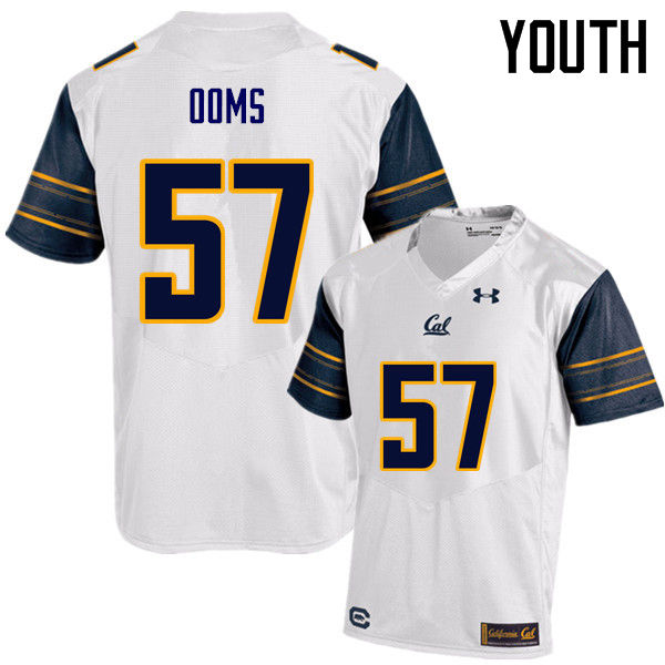 Youth #57 Addison Ooms Cal Bears (California Golden Bears College) Football Jerseys Sale-White